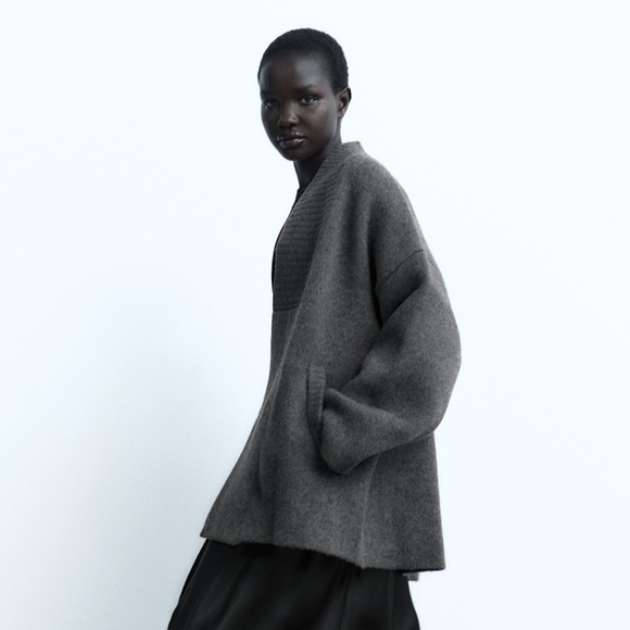 Zara Wool Oversized Coat NWT - Picture 8 of 16